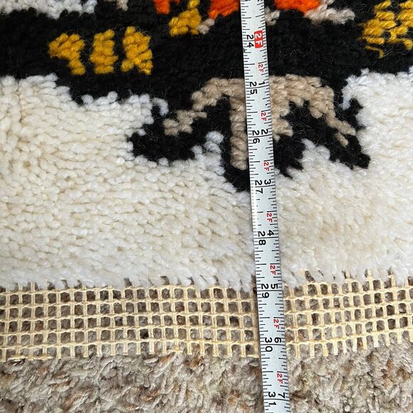 Vintage 70s Sleeping Owl Latch Hook Rug Wall Hanging - Picture 10 of 10